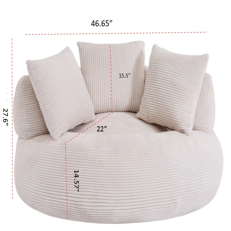 46.65-inch Round Leisure Recliner Sofa Bed -
