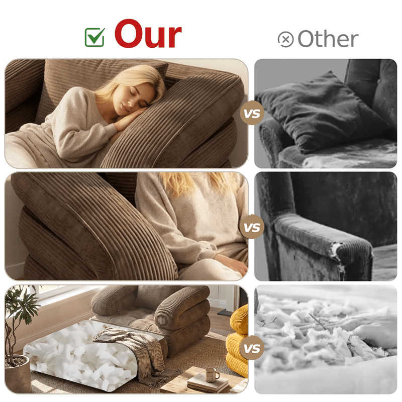 Black Fridays Items, Local Warehouse, Folding Sofa Bed, 1-Person Chair Bed with Backrest and Pillow, Space-Saving Single Bed for Living Room, Bedroom, Apartment, Gray and Orange, Bean Bag Chair, Living Room Furniture, Boneless Couch for Living Room,