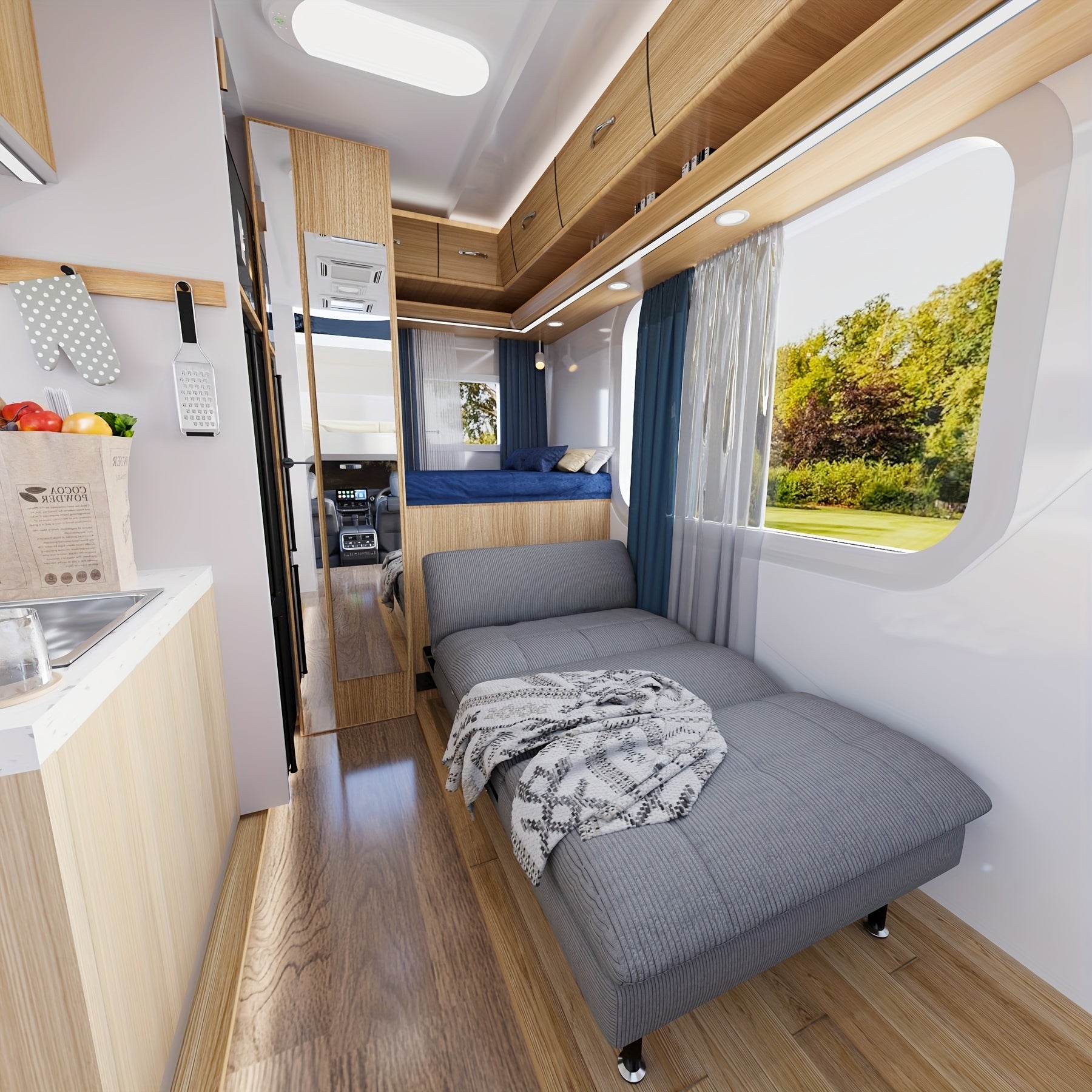 68 Inch Corduroy Futon Couch with Adjustable Backrest, Convertible Futon Sofa Bed