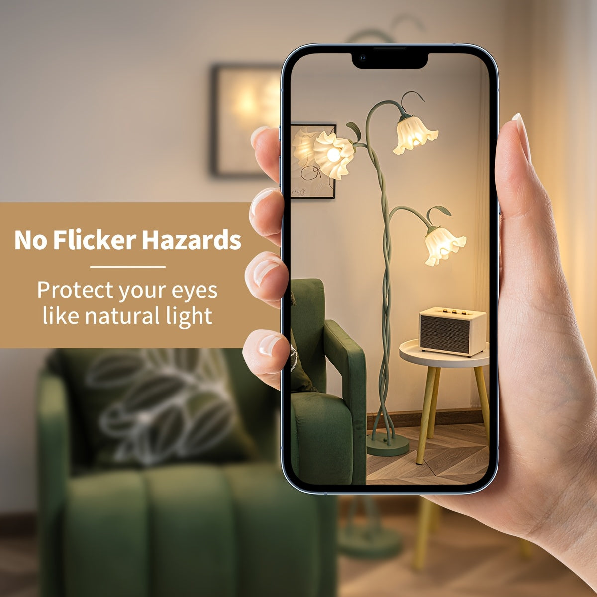 Contemporary Floral Floor Lamp with a Flexible Arm, Creative Design with 3 Color Temperatures, Ideal for Bedrooms, Living Rooms, Studies, And Hotel Decor (Comes with 3 Bulbs Included)