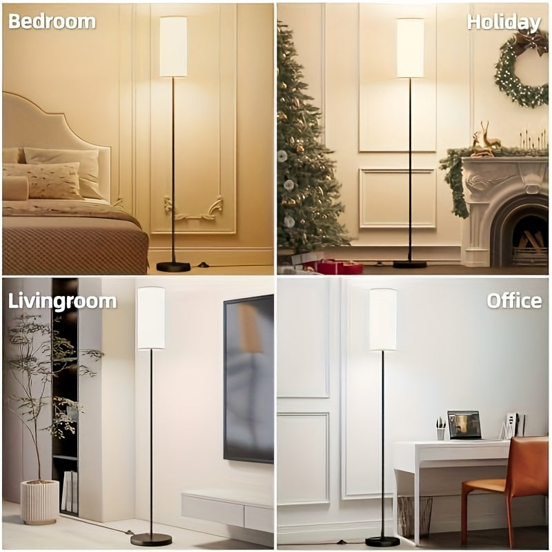1PACK Floor Lamp with Three Adjustable Color Temperatures (3000-6000K), 9W, 800LM, Control Method: Foot Switch + Remote Control, Suitable for Bedrooms, Living Rooms And Offices., Bedroom Lamp, Stylish Decor, Adjustable Brightness, Multicolor Lamp