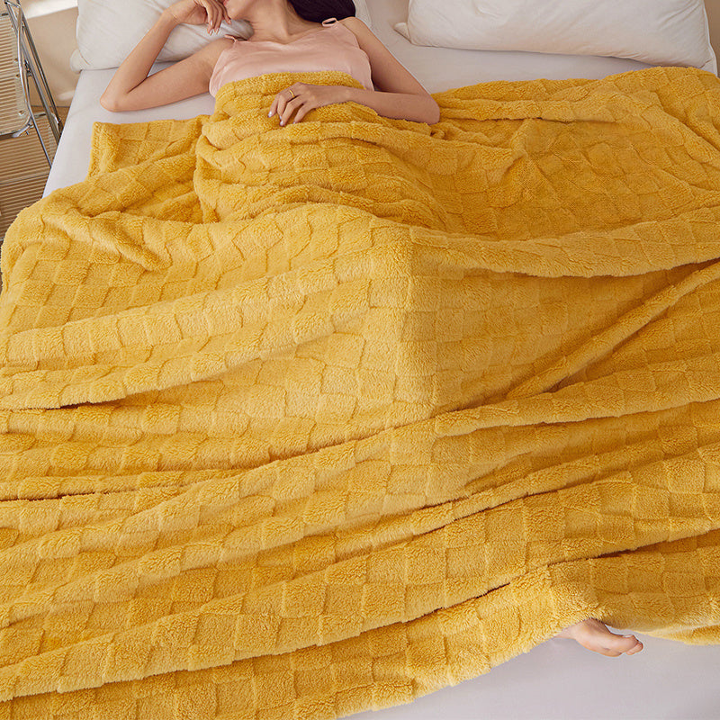1 Pc Super Soft Throw Blanket Premium Silky Flannel Fleece 3D Checkered Lightweight Bed Blanket All Season Use, Can be used in many scenarios, bath towel, bathrobe, blanket, air-conditioning blanket, shawl blanket, travel blanket