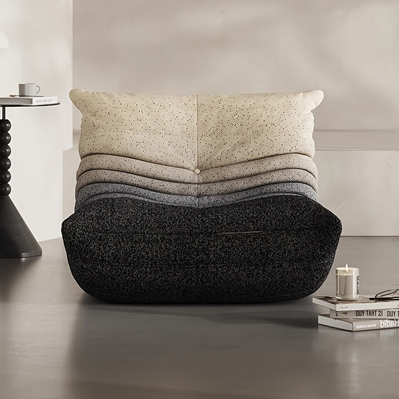 Armless Floor Lounge Chair Sofa, Bean Bag Fireplace Chair, Durable And Comfortable Floor Lounge Chair, Plush Teddy Fleece Memory Foam Compressed Foam Self-expanding Ergonomic Chair