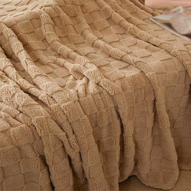 1 Pc Super Soft Throw Blanket Premium Silky Flannel Fleece 3D Checkered Lightweight Bed Blanket All Season Use, Can be used in many scenarios, bath towel, bathrobe, blanket, air-conditioning blanket, shawl blanket, travel blanket