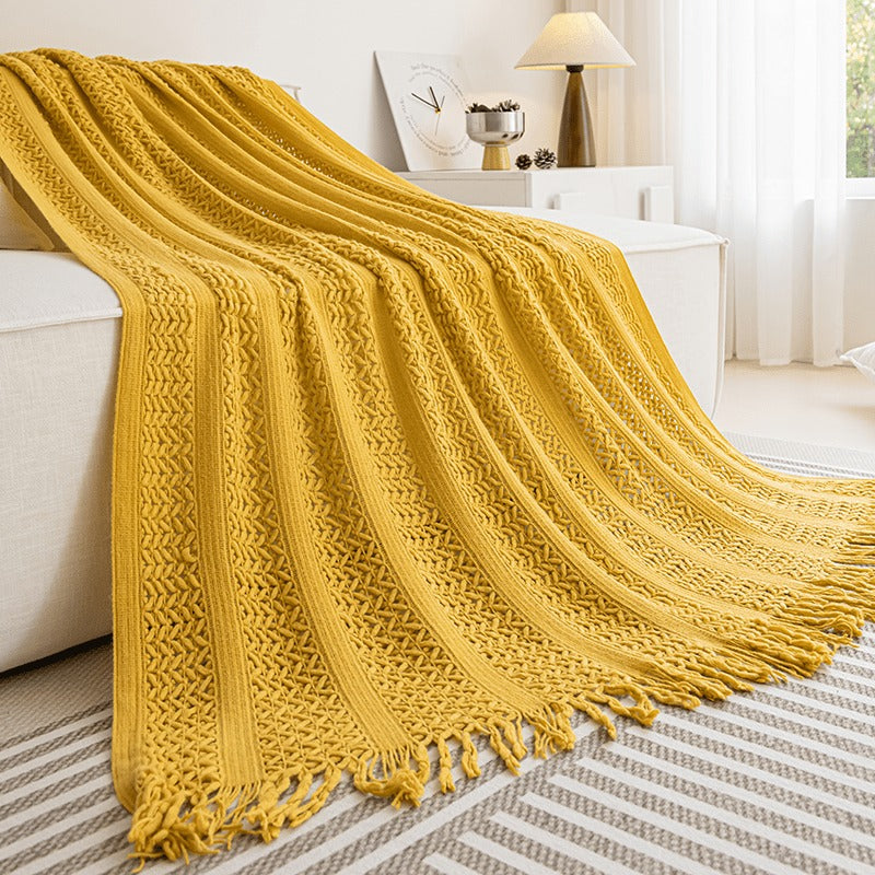 Women'S All-Season Small Lunch Break Blanket | 50×67 Inches Multi-Functional Sofa Throw, Household Bed Blanket, Office Shawl, Knee Warmer And Thermal Blanket, Polyester, Bohemian Style