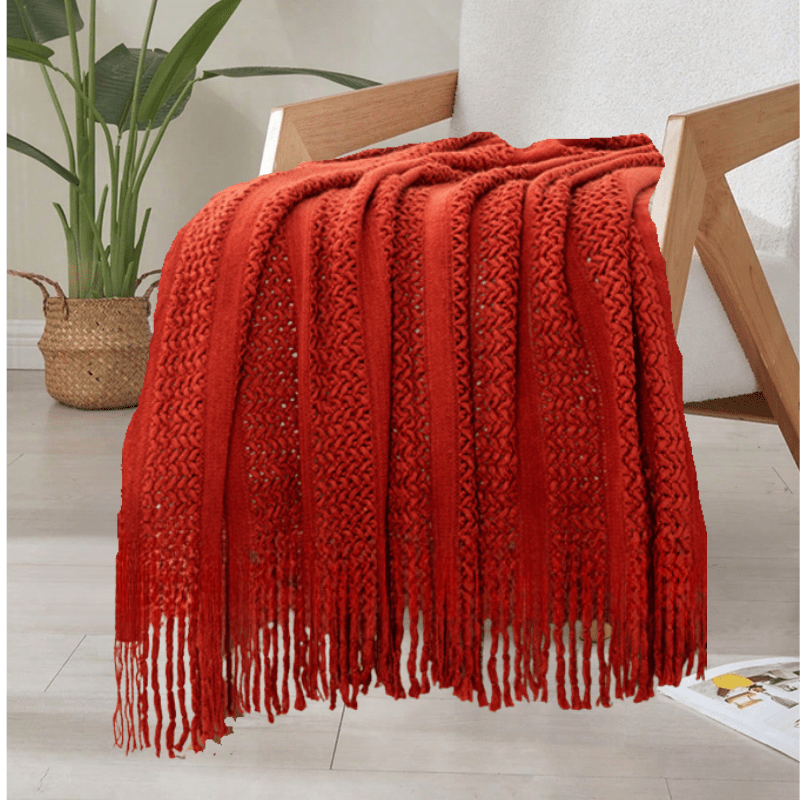 Women'S All-Season Small Lunch Break Blanket | 50×67 Inches Multi-Functional Sofa Throw, Household Bed Blanket, Office Shawl, Knee Warmer And Thermal Blanket, Polyester, Bohemian Style