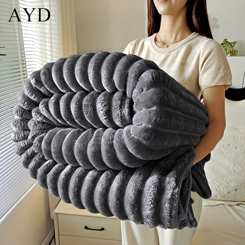 Striped Flannel Fleece Blanket Ultra-Soft, Lightweight, Suitable For Children, Throw\u002FTwin\u002FQueen\u002FKing Sizes, Multi-Color, Ldeal For BedCouch, Travel, Camping, Home Bedroom Decor, Homegoods, Cozyvibes, Room, Best Gifts For Valentine'S Day