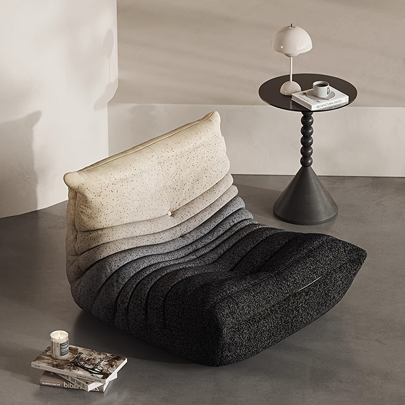 Armless Floor Lounge Chair Sofa, Bean Bag Fireplace Chair, Durable And Comfortable Floor Lounge Chair, Plush Teddy Fleece Memory Foam Compressed Foam Self-expanding Ergonomic Chair