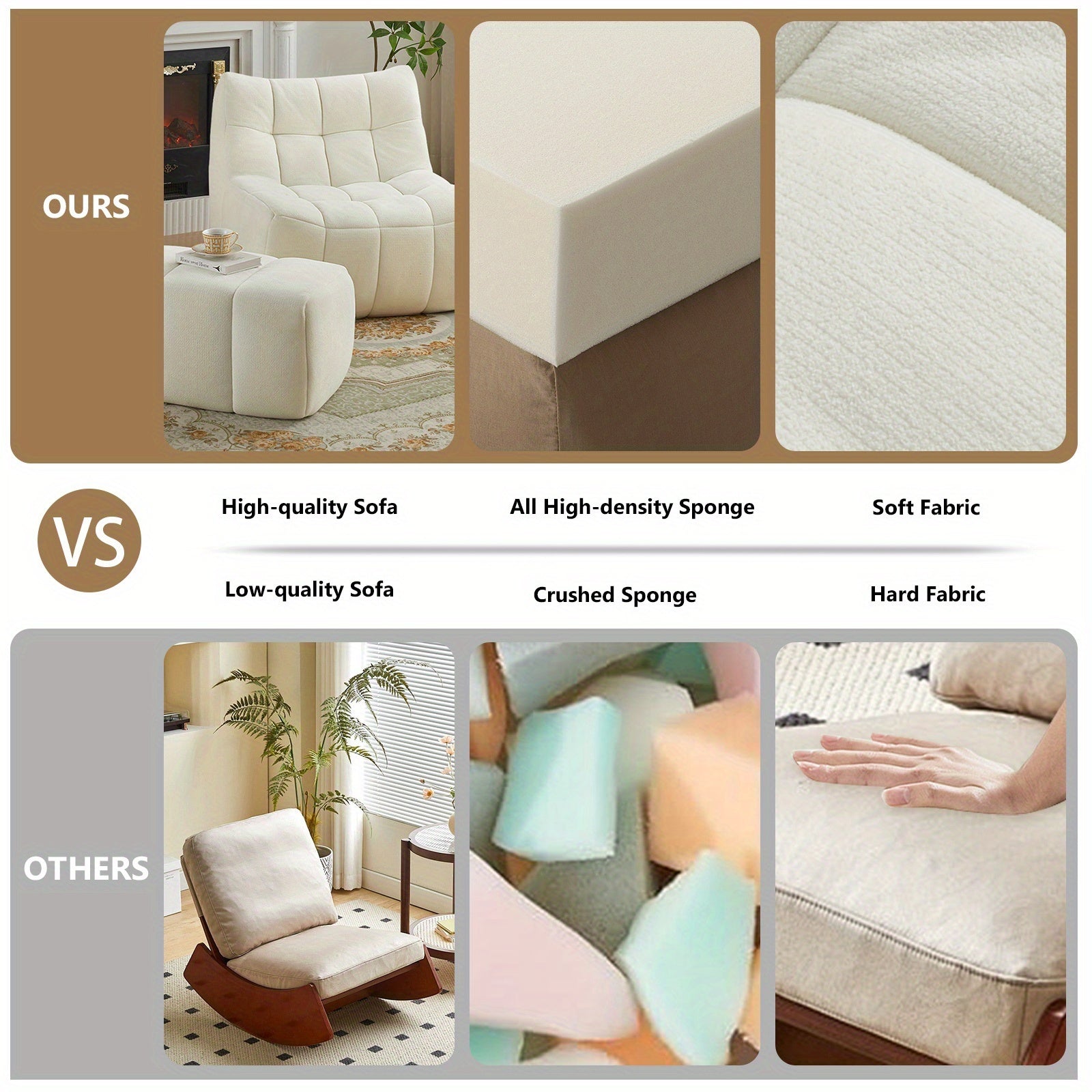 Single Sofa, Small Pedal Sofa, Leisure Sofa, Armless Platform Sofa, Simple Lazy Sofa, Floor Standing Sofa Seat, Indoor Reading And Leisure Integrated Compression Sponge Sofa, No Assembly Required, Suitable for Living Rooms