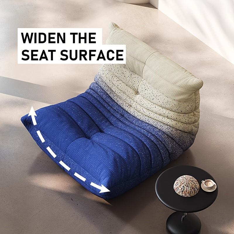 Armless Floor Lounge Chair Sofa, Bean Bag Fireplace Chair, Durable And Comfortable Floor Lounge Chair, Plush Teddy Fleece Memory Foam Compressed Foam Self-expanding Ergonomic Chair